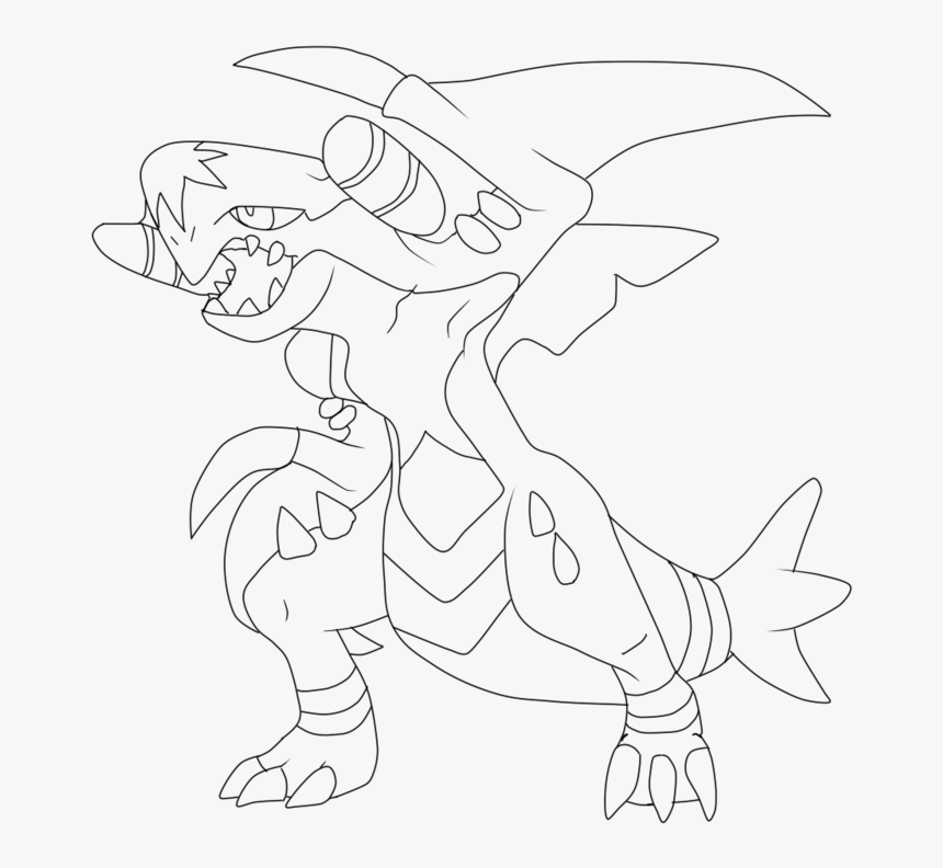 Pokemon garchomp colouring pages