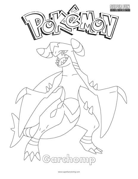 Garchomp coloring page