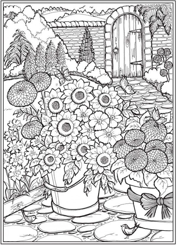Country garden coloring pages detailed coloring pages coloring pages coloring books