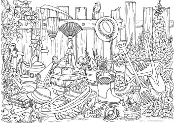 Garden stuff â favoreads coloring club