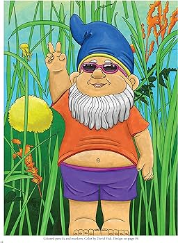 Garden gnomes coloring book spreading good cheer wherever they go design originals designs on perforated pages