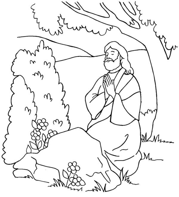 Jesus love in coloring page