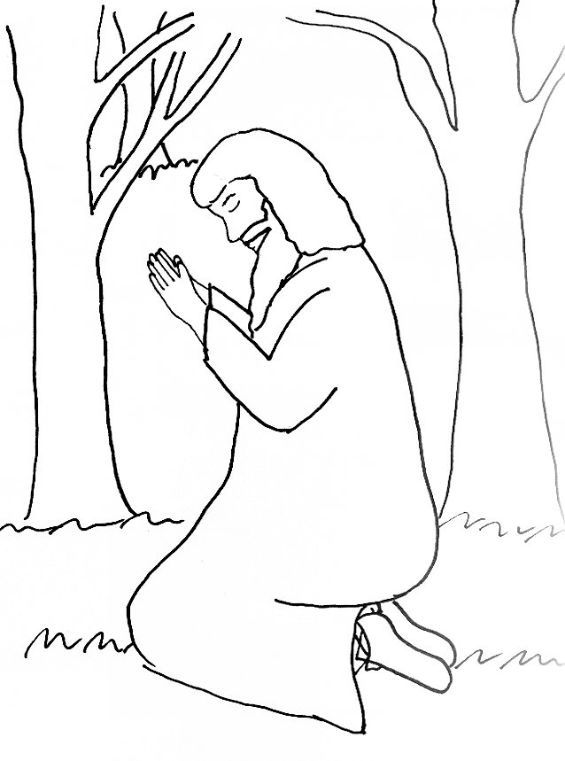 Bible story coloring page for the garden of gethsemane free bible stories for children