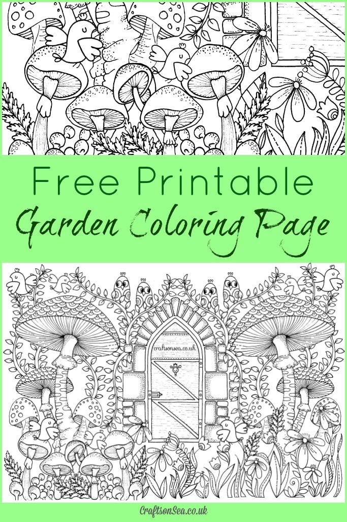 Free garden loring page for adults