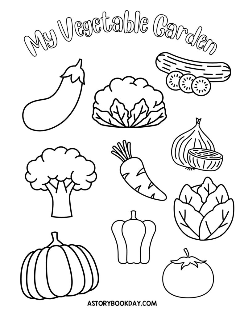 My vegetable garden coloring page