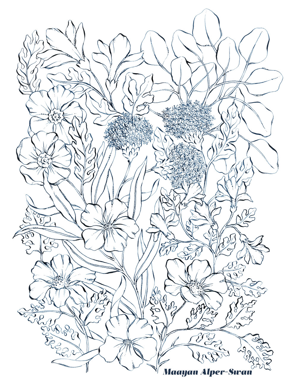 Garden coloring page â maayan alper