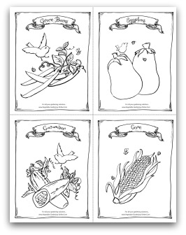 Free vegetable garden coloring books