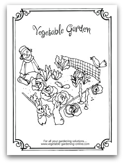 Free vegetable garden coloring books
