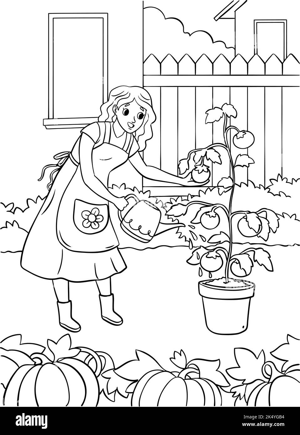 Kids gardening book cut out stock images pictures