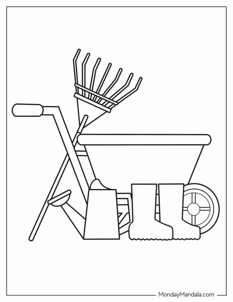 Garden coloring pages free pdf printables