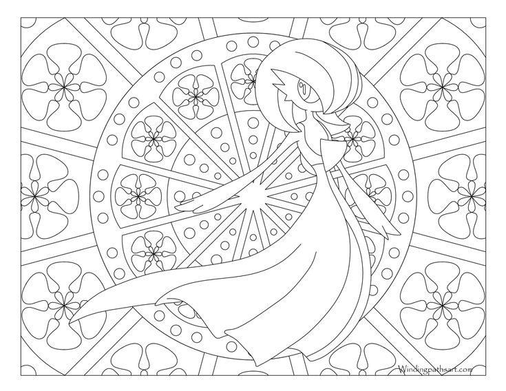 Gardevoir pokãmon coloring pages pokemon coloring pages mandala coloring pages coloring pages