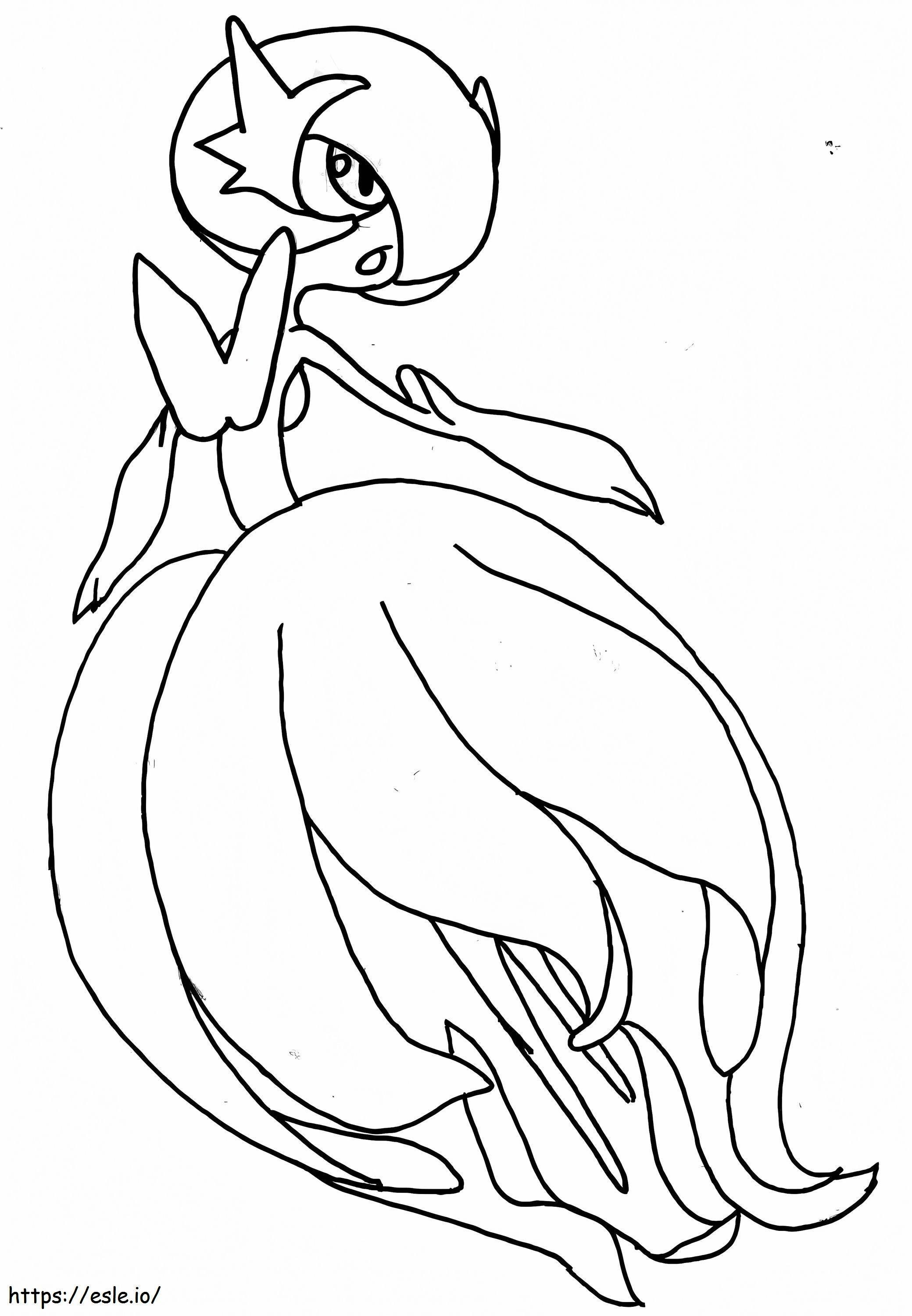 Printable mega gardevoir coloring page