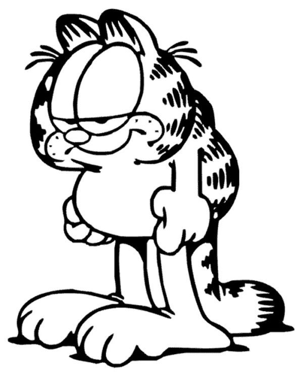 Garfield coloring pages printable pdf