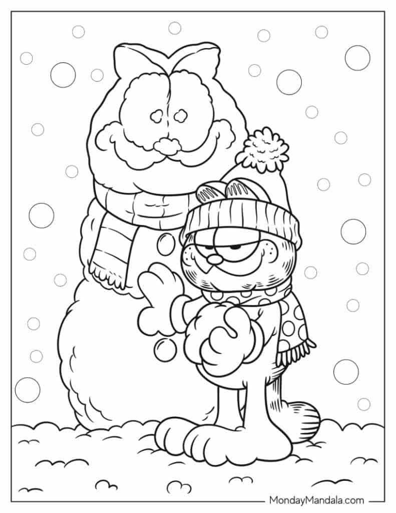 Garfield coloring pages free pdf printables