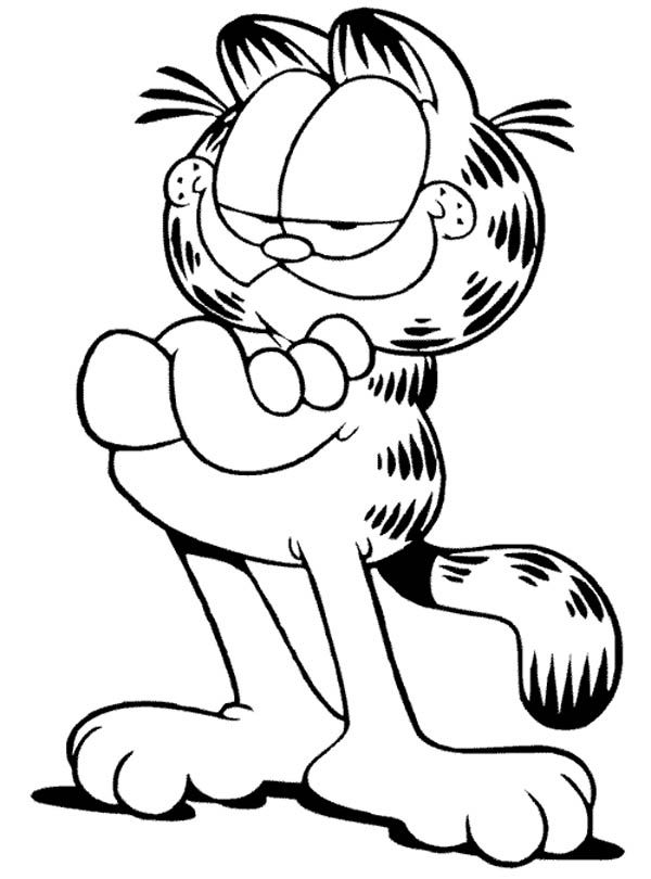 Picture of garfield coloring page