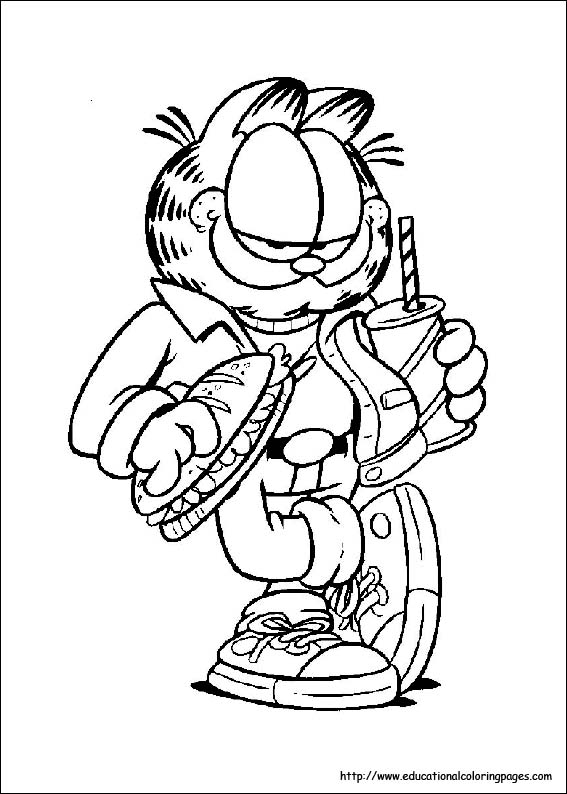 Coloring pages for kids garfield coloring pages