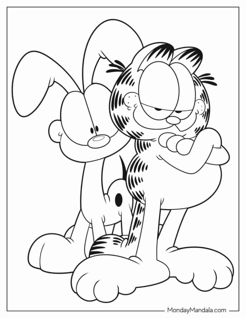 Garfield coloring pages free pdf printables