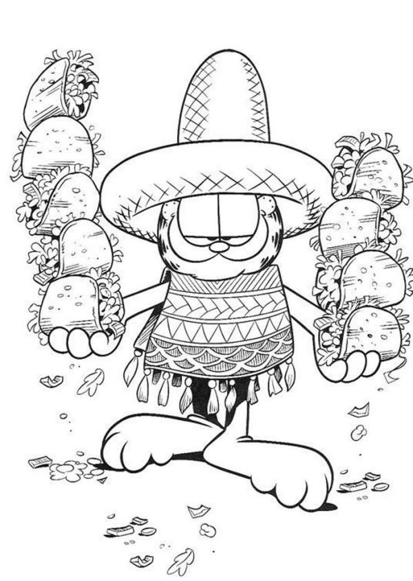 Garfield coloring pages printable pdf