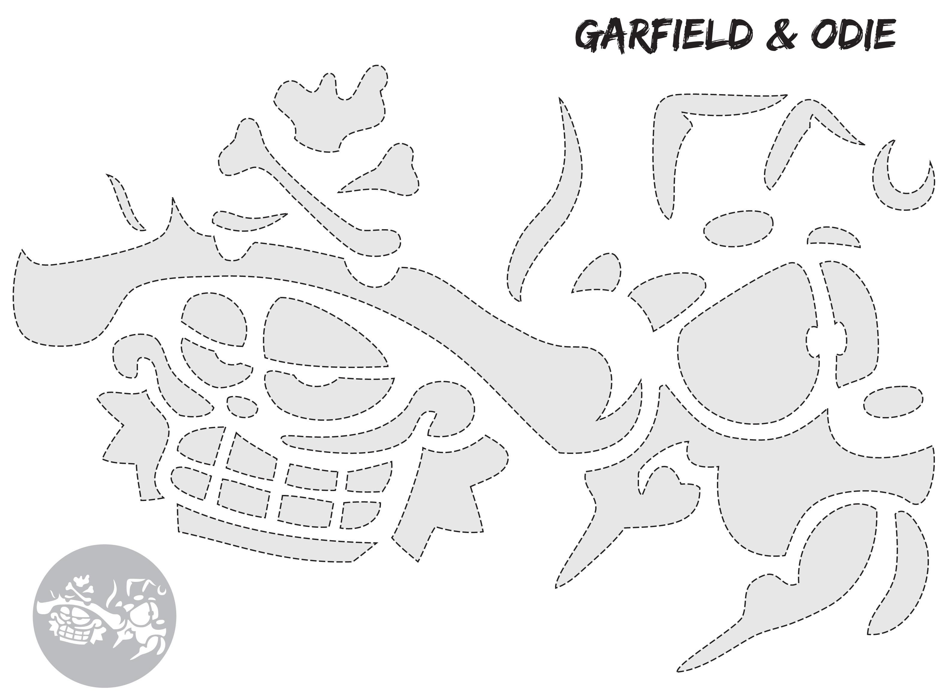 Garfield pumpkin stencil