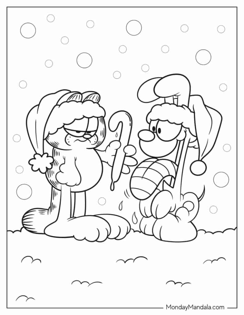 Garfield coloring pages free pdf printables