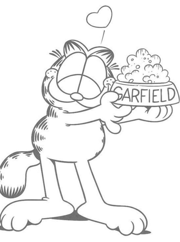 Garfield coloring pages printable pdf