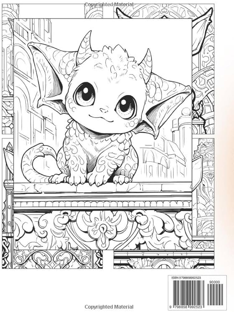 Baby gargoyle coloring book gothic creatures coloring pages with wonderful illustrations for teens adults relieving stress relaxation cole joyce books