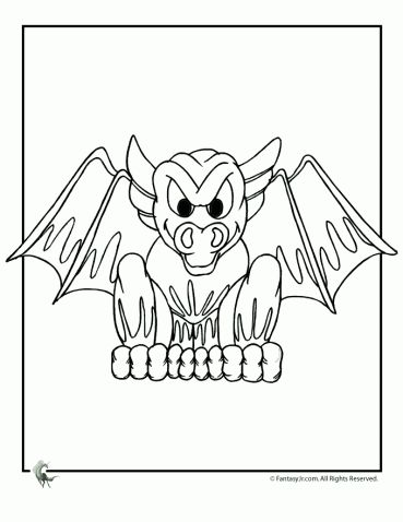 Gargoyle halloween coloring page woo jr kids activities childrens publishing monster coloring pages halloween coloring pages halloween coloring