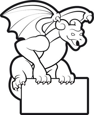 Halloween gargoyle coloring picture