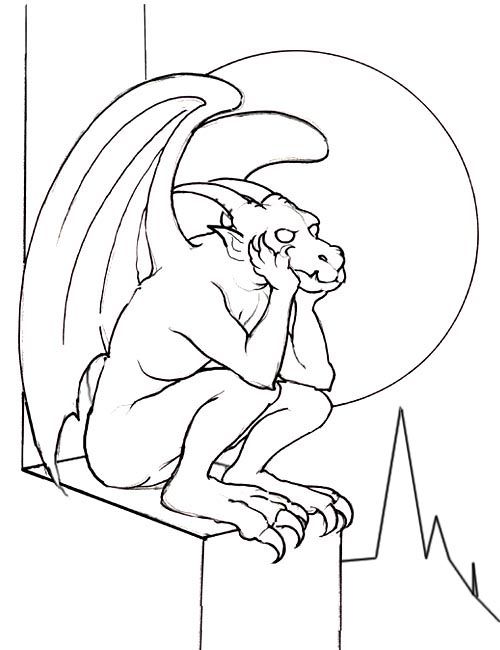 Dtmuniversal gargoyle drawing gargoyles art art markers drawing