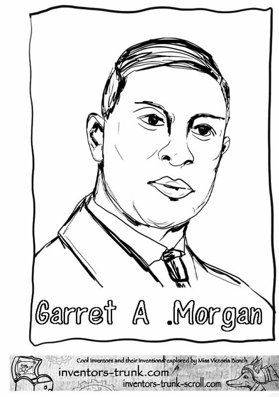 Garret morgan coloring pages inventor of the traffic light coloring black history month projects black history month preschool black history month kids