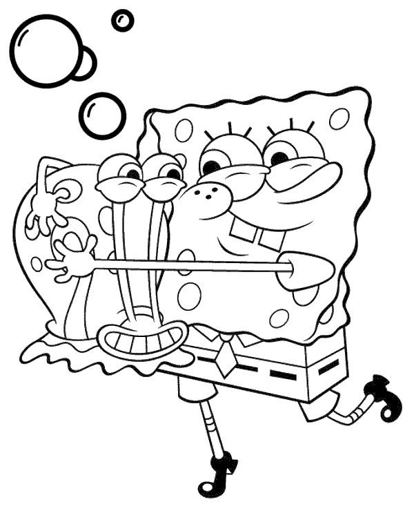 Print spongebob gary snail coloring page
