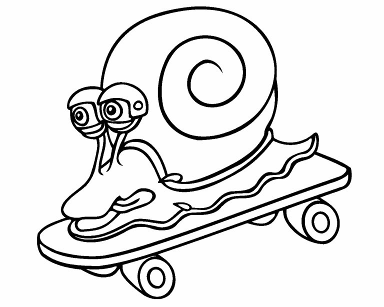 Snail coloring page