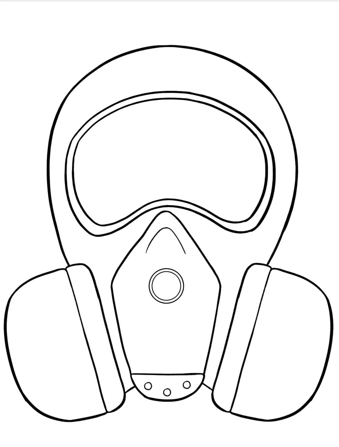 Gas mask coloring page