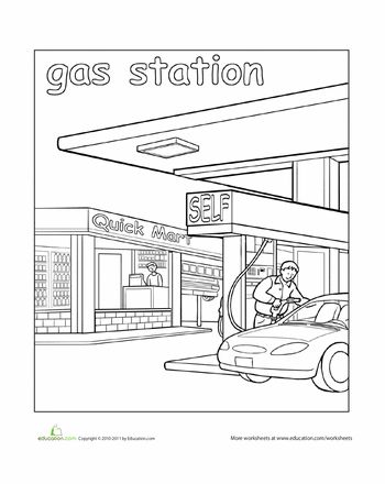 Paint the town gas station worksheet education gas station education places in the munity
