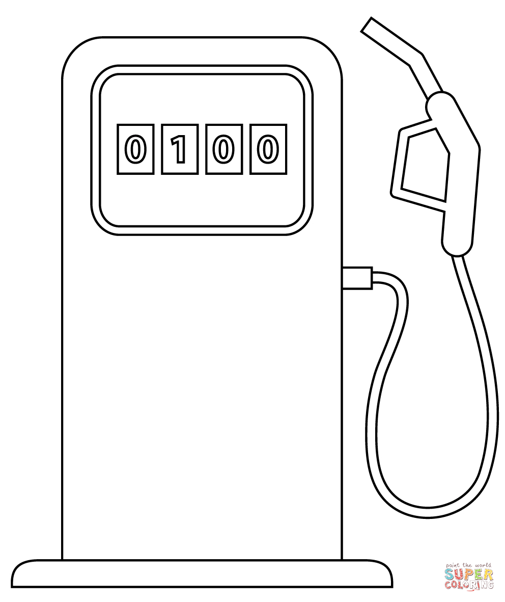 Gas station coloring page free printable coloring pages