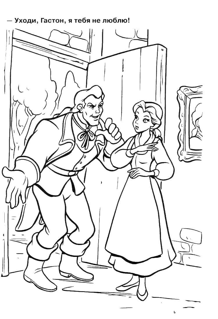 Online coloring pages coloring bell drives gaston coloring