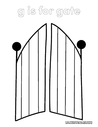 Gate coloring page