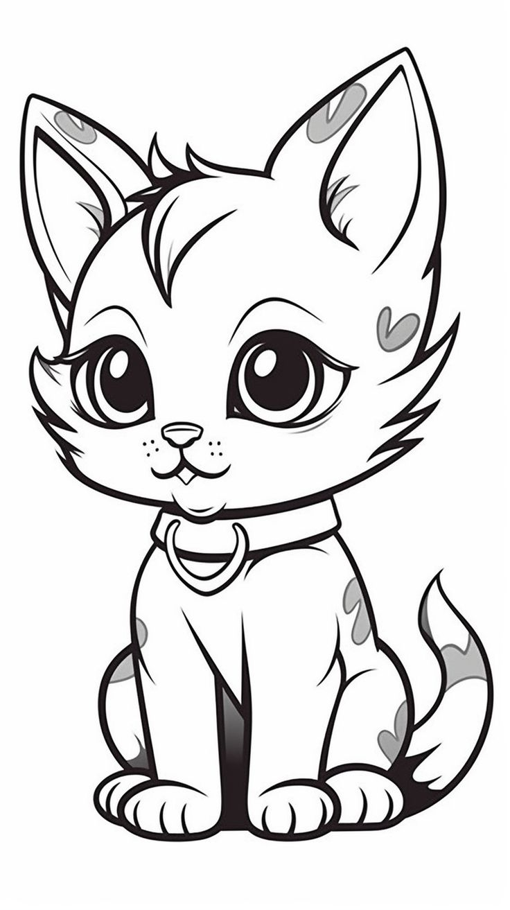 Simple cat coloring page perfect for little ones coloring page for kids colorbook kids art desenhos animais simples desenho de gato fãcil gatinho desenho