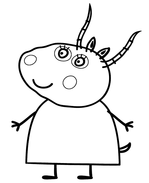 Madame gazelle coloring page for free