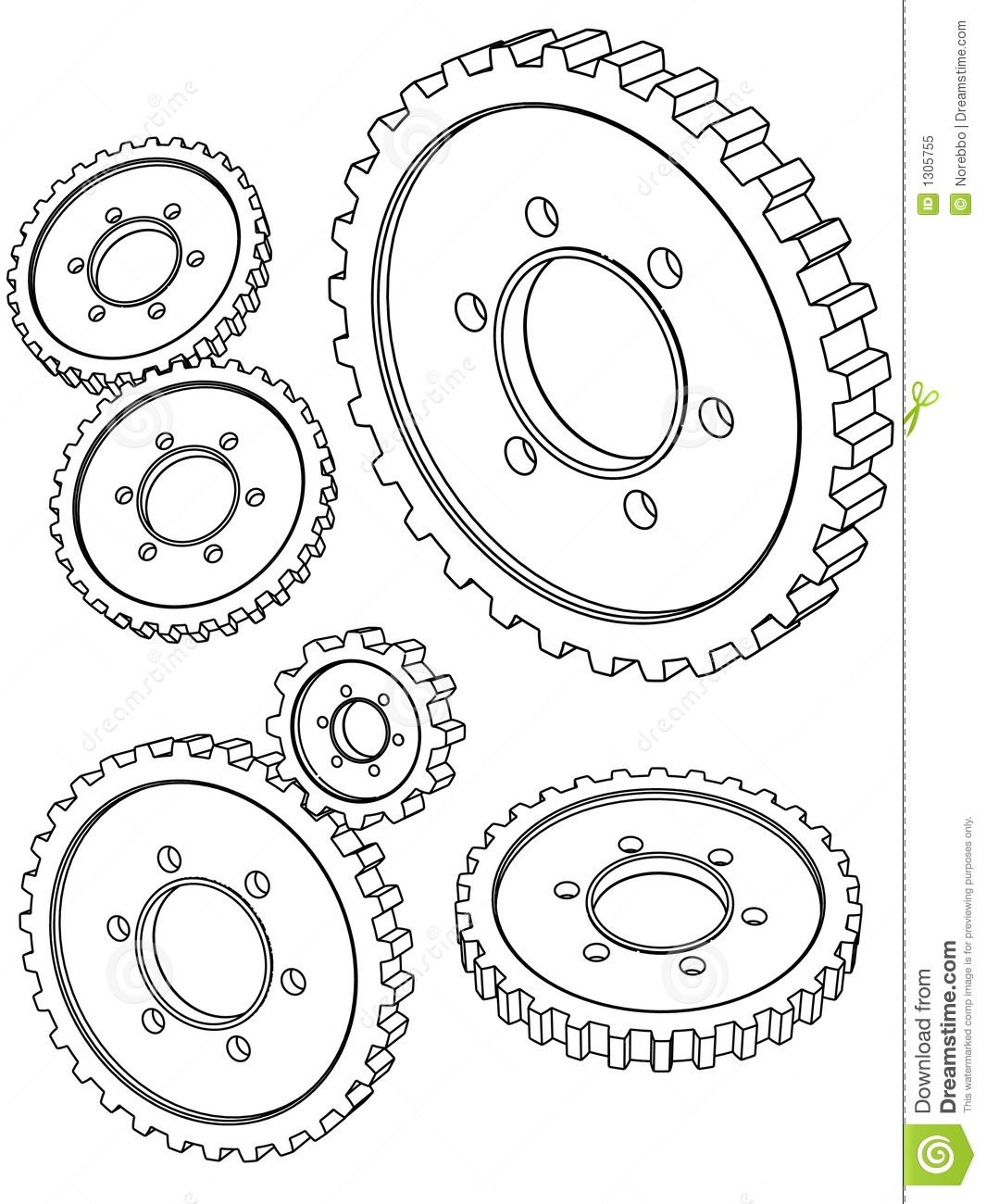 Steampunk gear coloring page