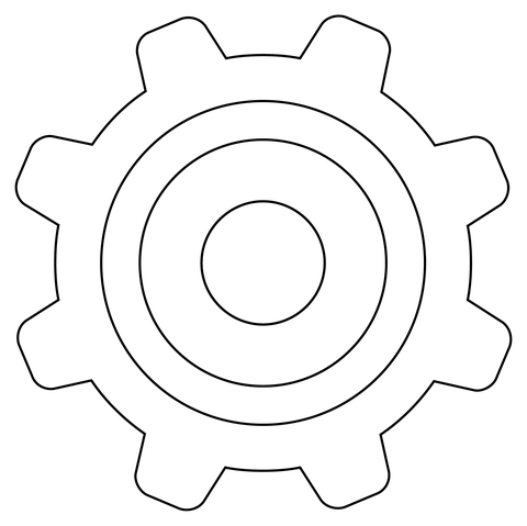 Gear coloring page free printable coloring pages