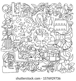 Steampunk coloring pages images stock photos d objects vectors