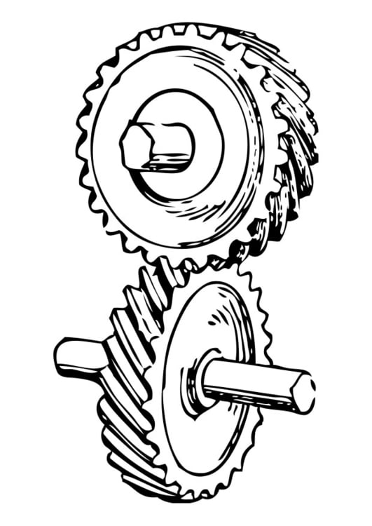 Coloring page gear wheel