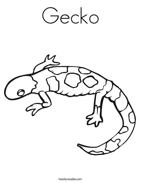 Gecko coloring page