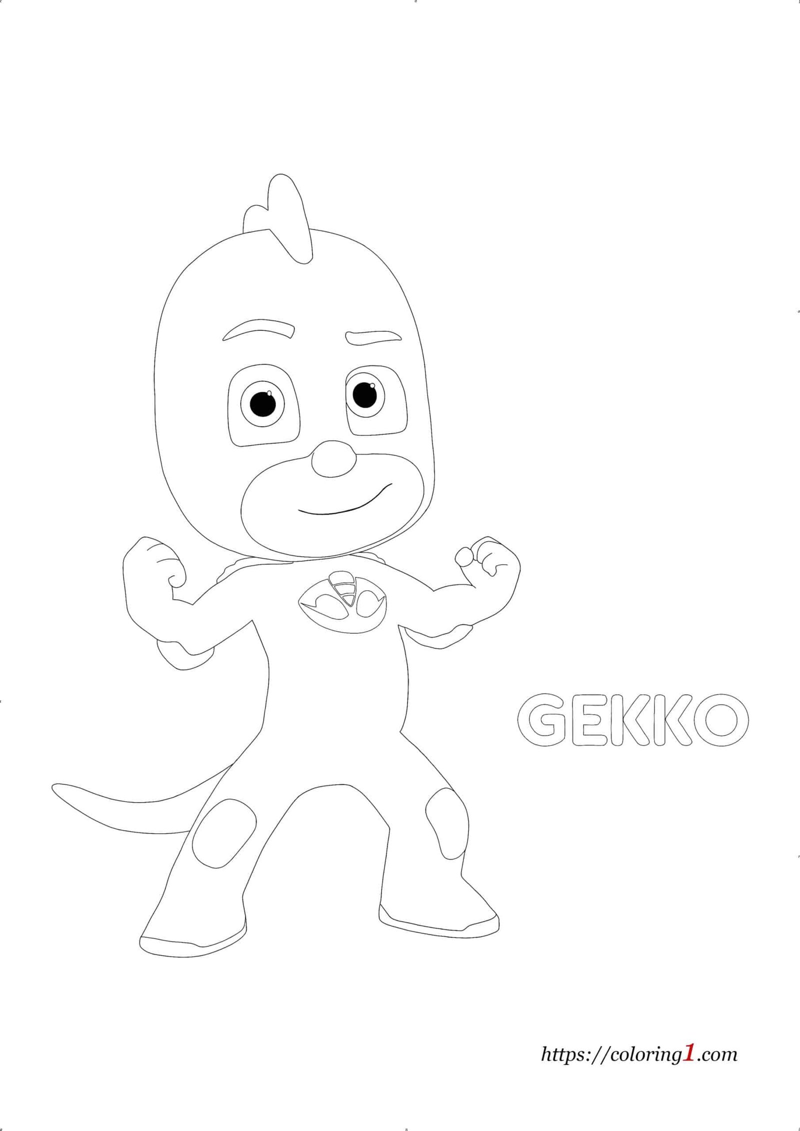 Pj masks gekko coloring pages