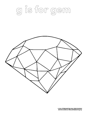 Gem coloring page