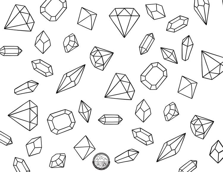 Gems coloring page coloring pages gem drawing coloring book pages