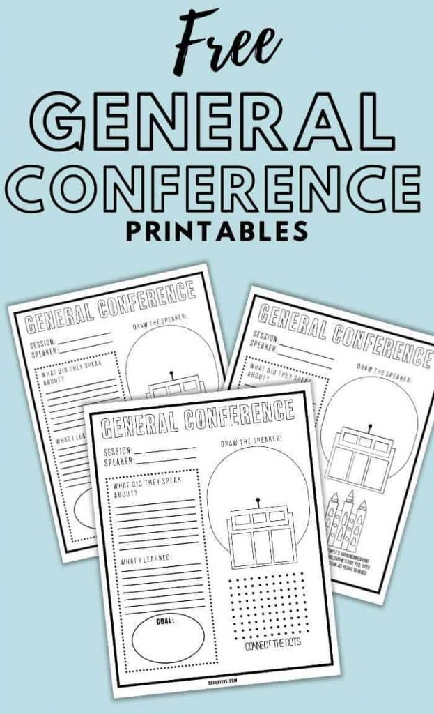 Free general conference printables