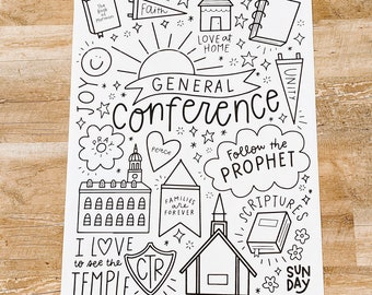 General conference activity for kids coloring page printable