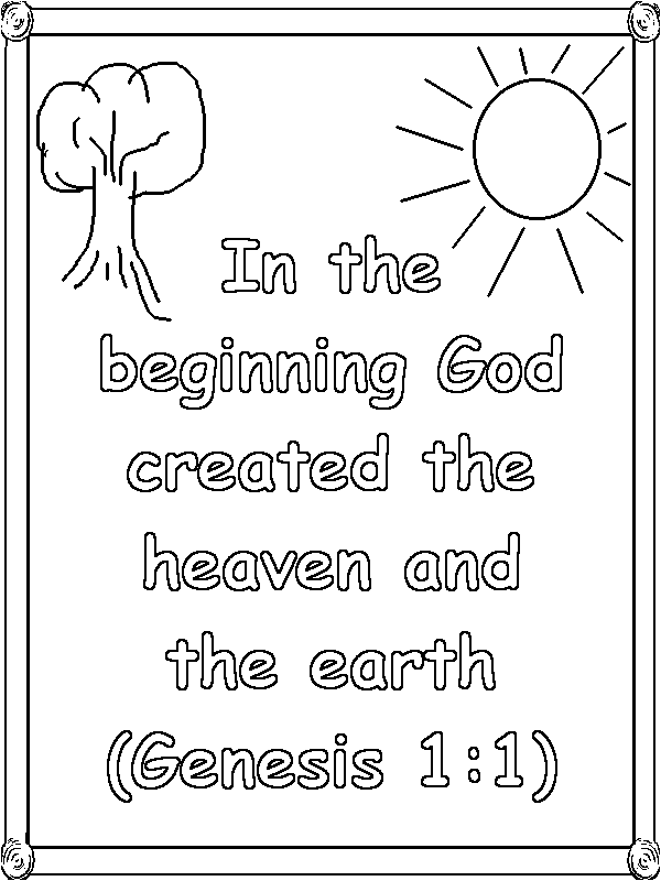 Genesis coloring page